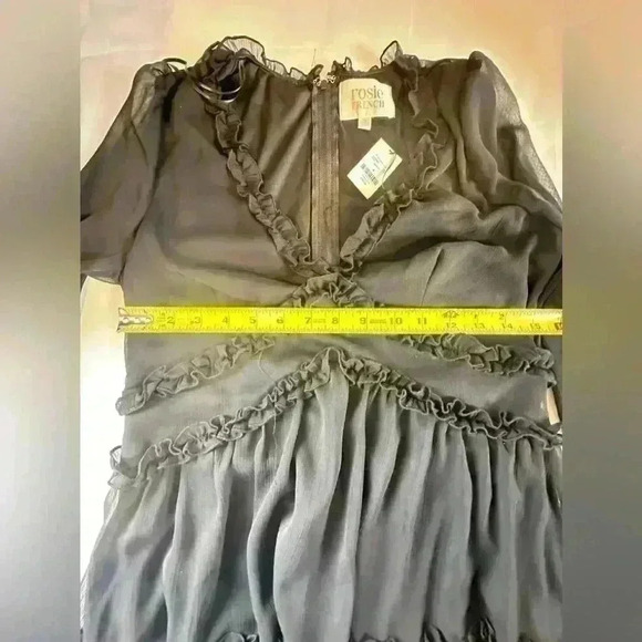 NWT - Ella Ruffle Mini Dress - Black (Size M) - Picture 3 of 11